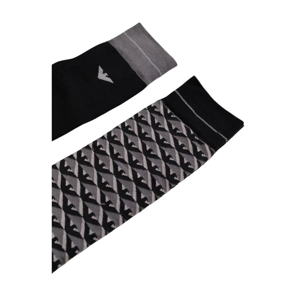 Emporio Armani Underwear Gray Cotton Sock Emporio Armani Underwear Black