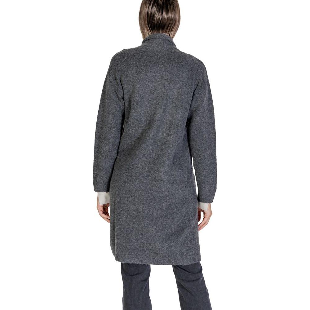 Morgan De Toi Gray Polyester Cardigan Morgan De Toi Dark Slate Gray