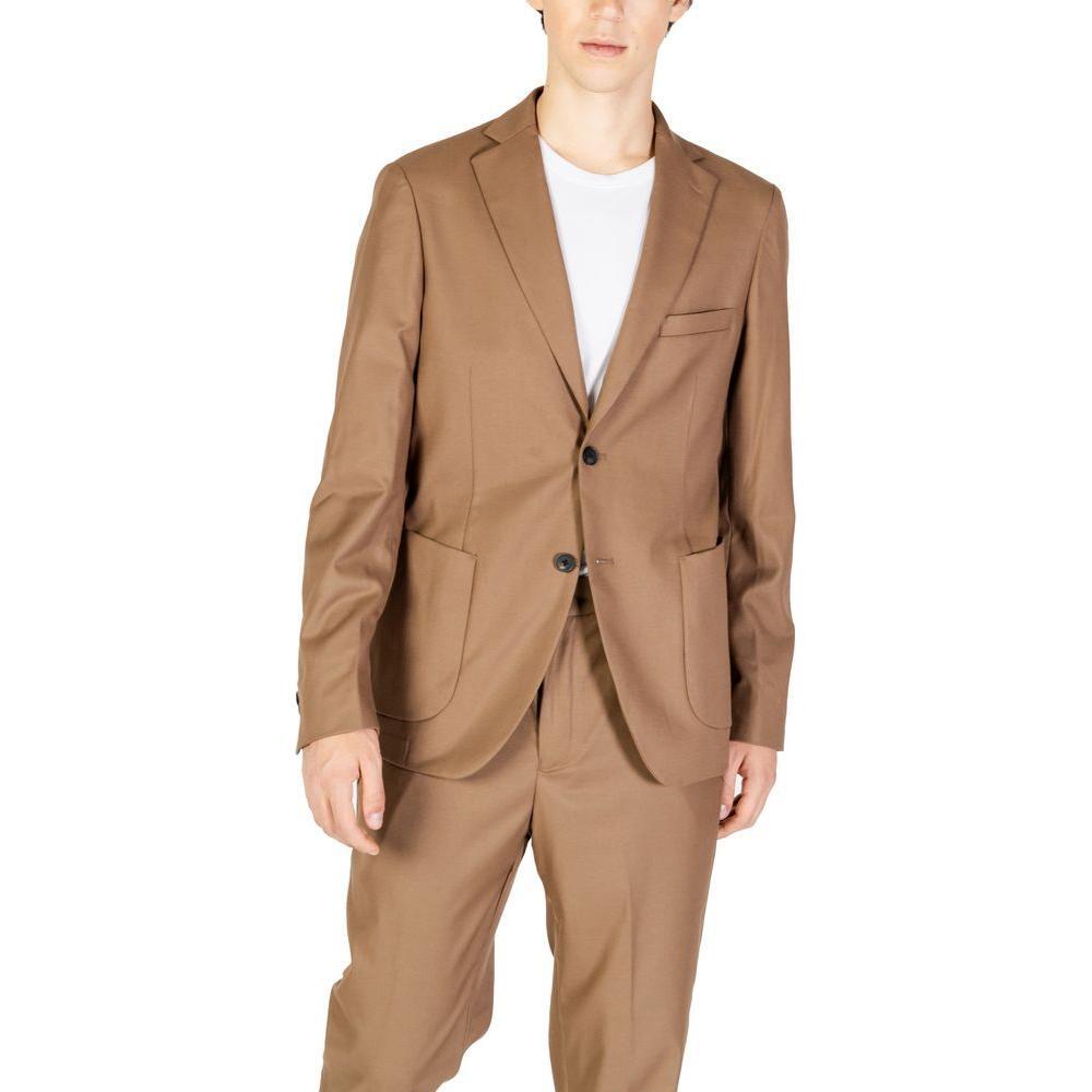 Hamaki-Ho Beige Polyester Blazer HA-15670200309-IT48 | M