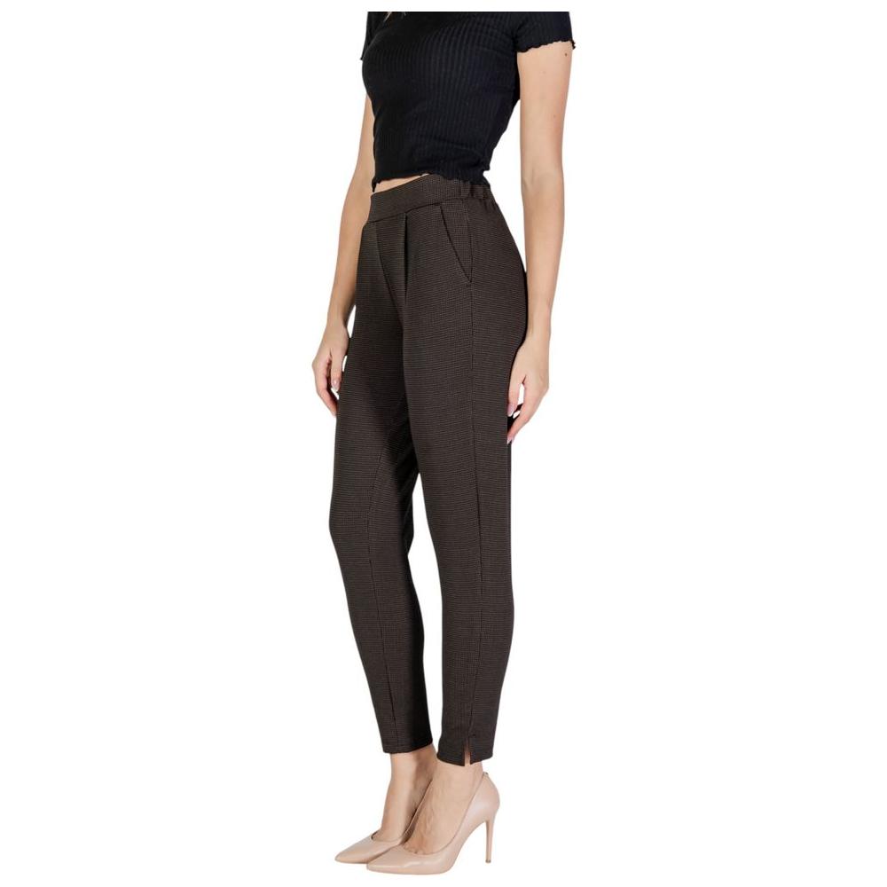 ICHI Brown Polyester Jeans & Pant ICHI Dark Slate Gray