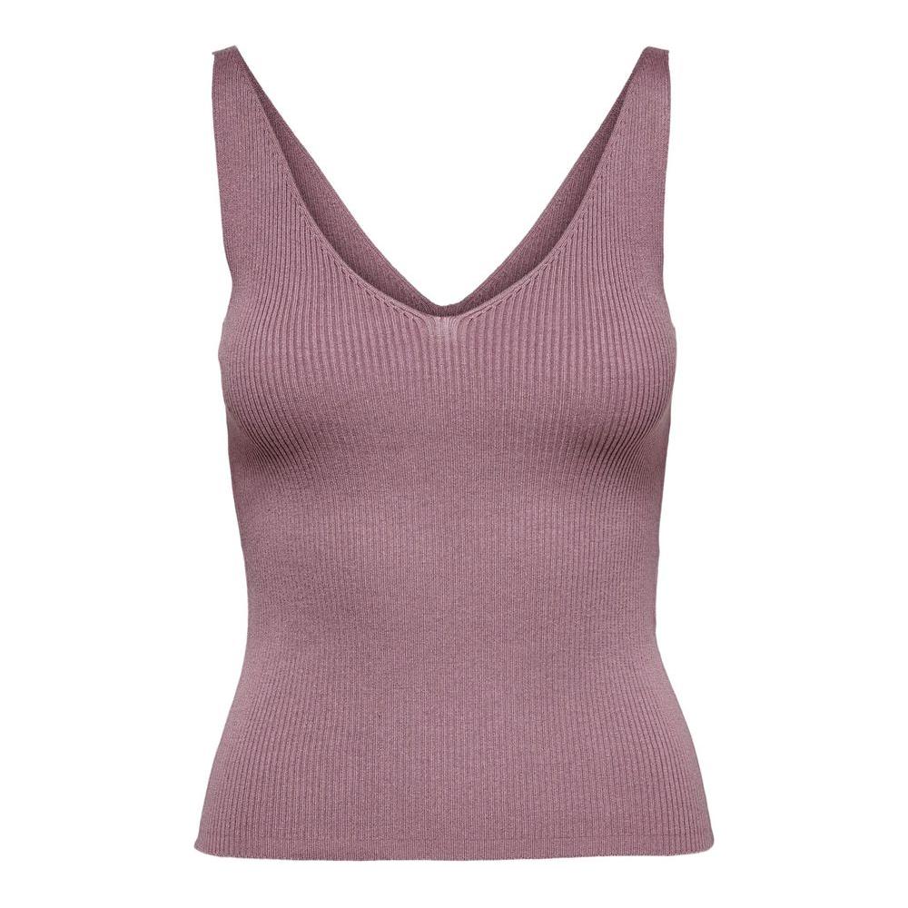 Jacqueline De Yong Purple Viscose Tops & T-Shirt Jacqueline De Yong Rosy Brown