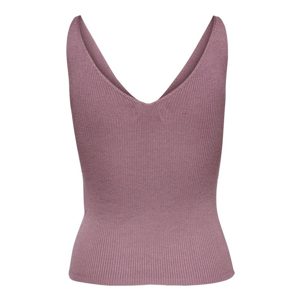 Jacqueline De Yong Purple Viscose Tops & T-Shirt Jacqueline De Yong Slate Gray
