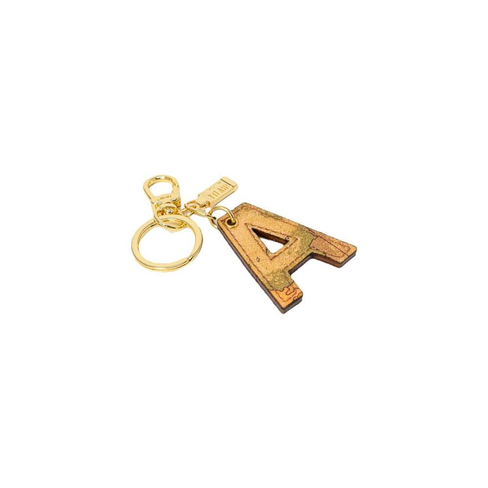 Alviero Martini Prima Classe Beige Leather Keychain Alviero Martini Prima Classe Dark Khaki