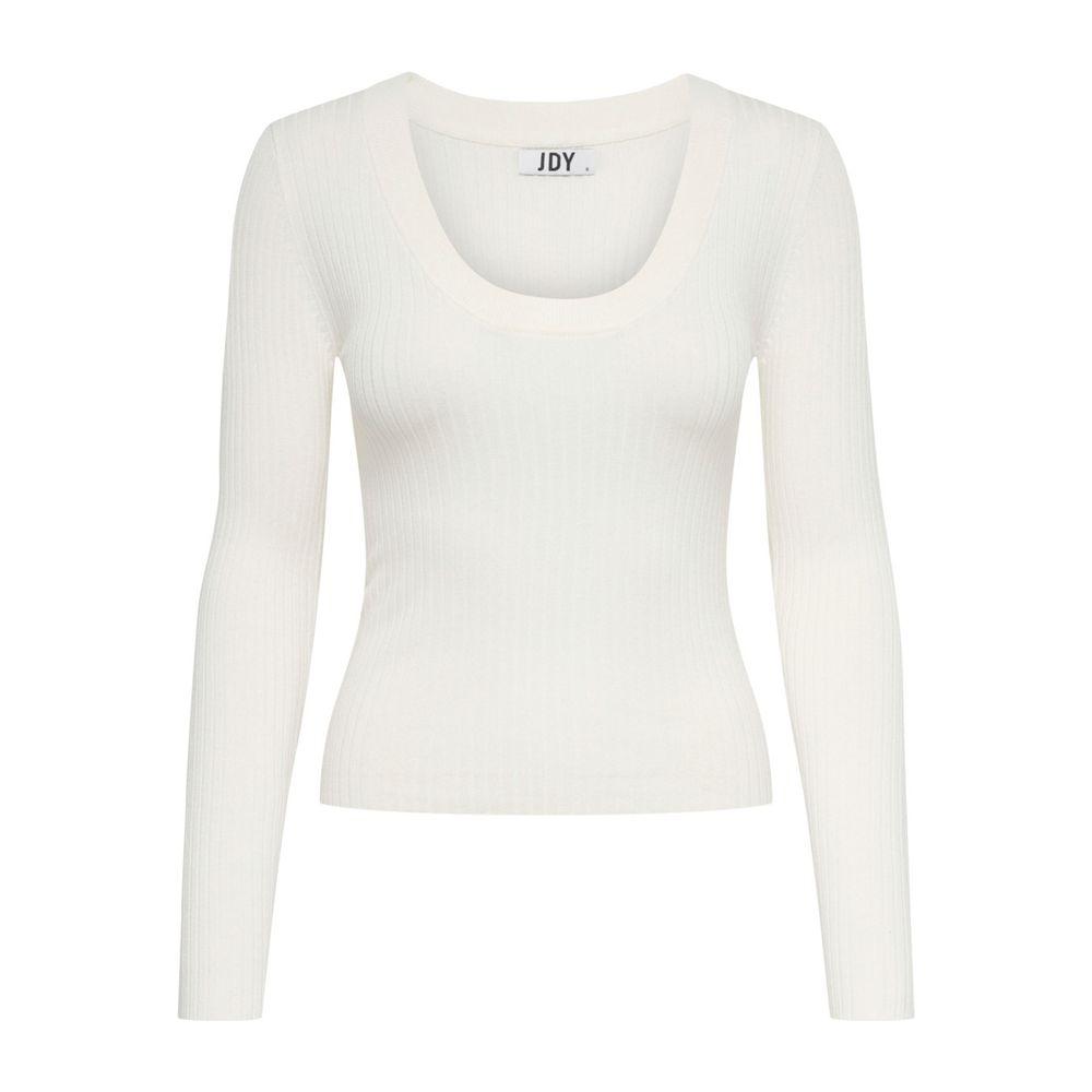 Jacqueline De Yong White Viscose Tops & T-Shirt Jacqueline De Yong Beige