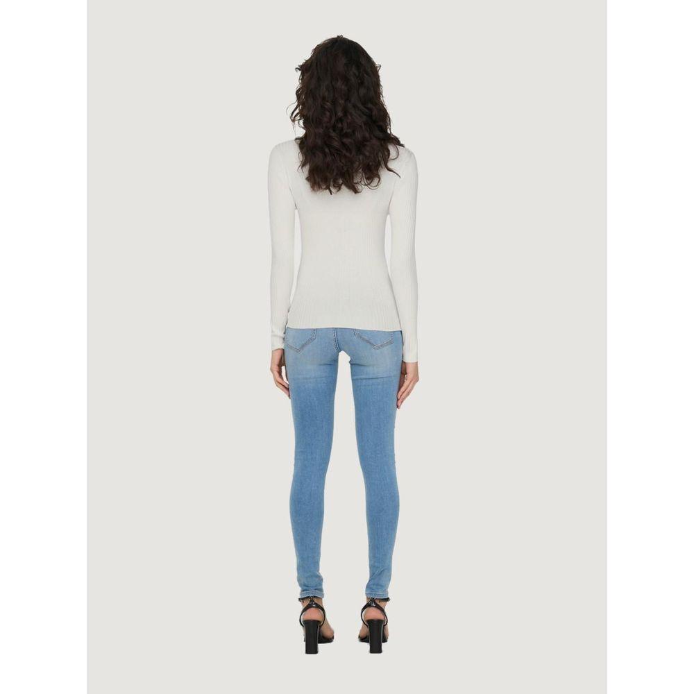 Jacqueline De Yong White Viscose Tops & T-Shirt Jacqueline De Yong Lavender