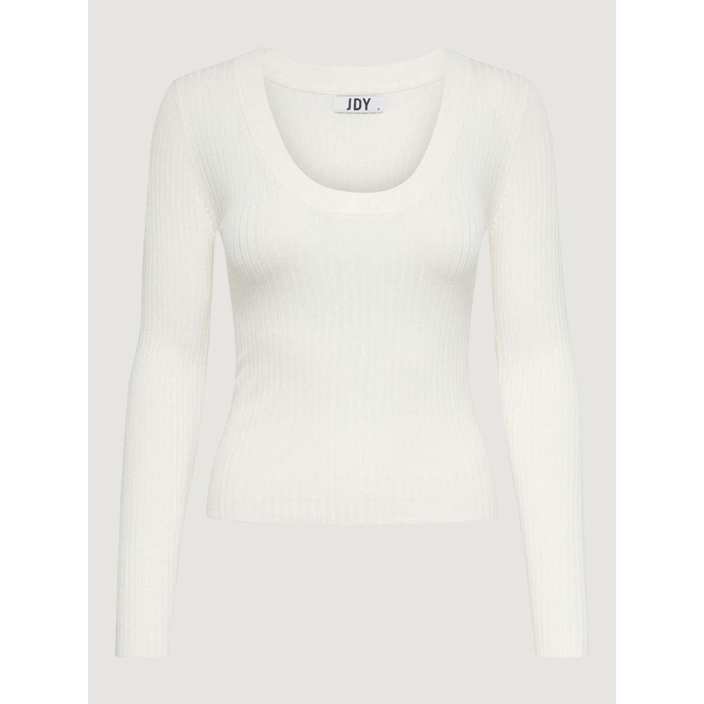 Jacqueline De Yong White Viscose Tops & T-Shirt Jacqueline De Yong Beige