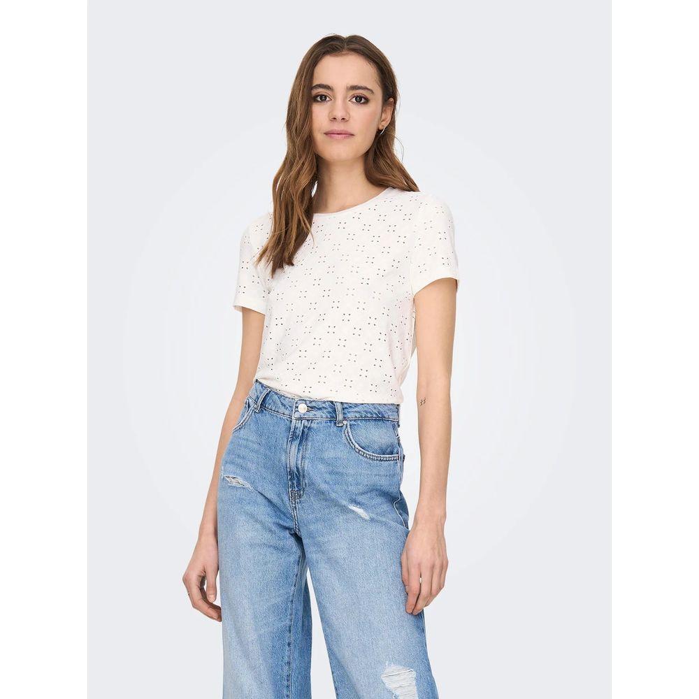 Jacqueline De Yong White Polyester Tops & T-Shirt Jacqueline De Yong Lavender