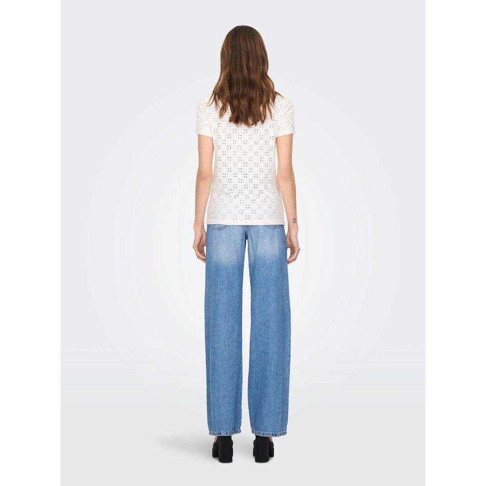Jacqueline De Yong White Polyester Tops & T-Shirt Jacqueline De Yong Lavender