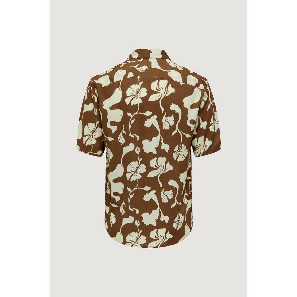 Only & Sons Brown Viscose Shortsleeve ON-10275300140-IT44 | S