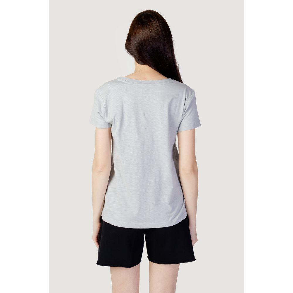 Blauer Gray Cotton Tops & T-Shirt Blauer Light Gray