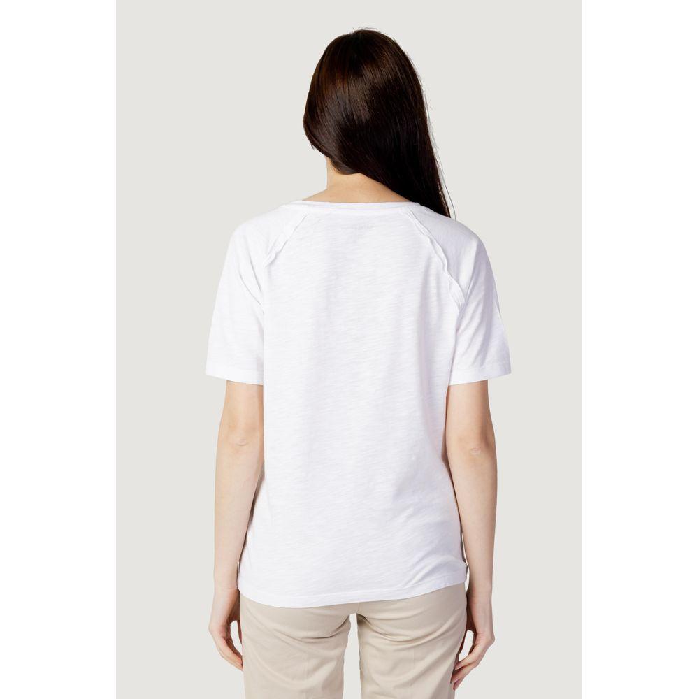 Blauer White Cotton Tops & T-Shirt Blauer Light Gray