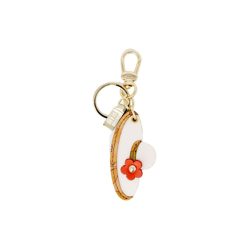 Alviero Martini Prima Classe Beige Polyester Keychain Alviero Martini Prima Classe Antique White
