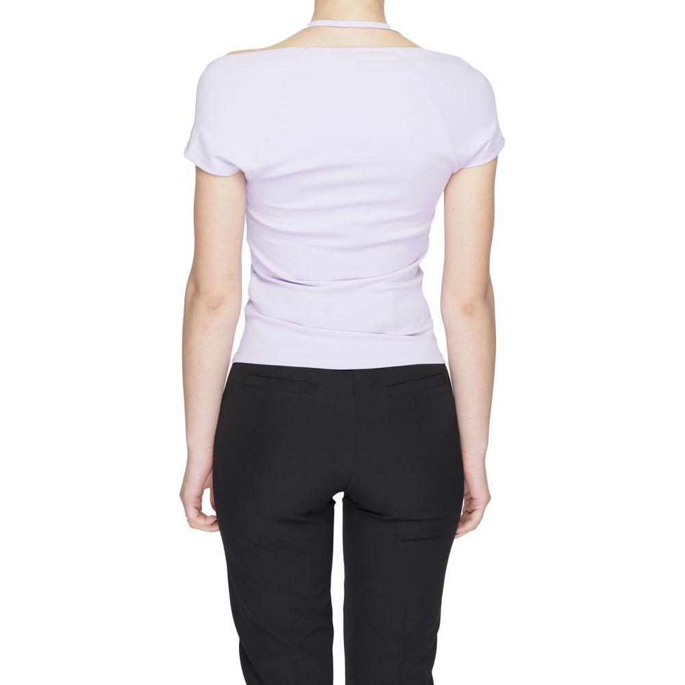 Tommy Hilfiger Jeans Purple Recycled Polyester Tops & T-Shirt Tommy Hilfiger Jeans Light Gray