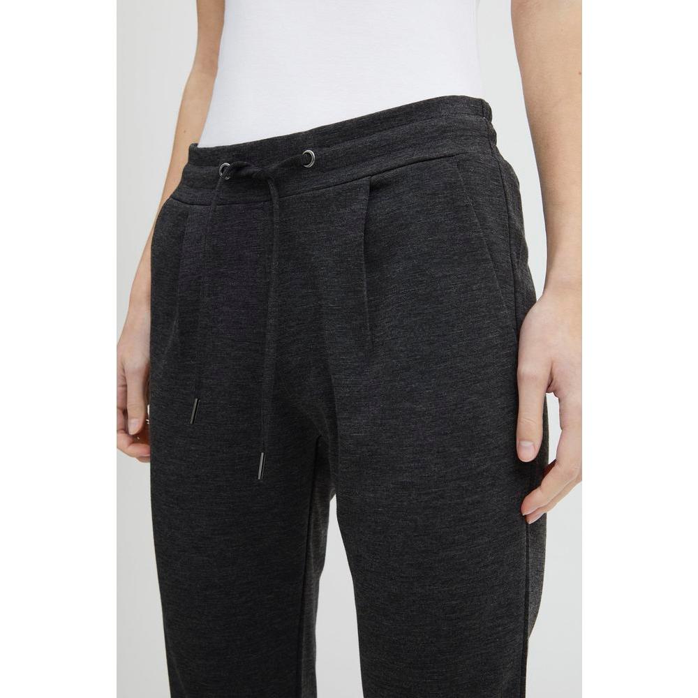 ICHI Gray Polyester Jeans & Pant ICHI Dark Slate Gray