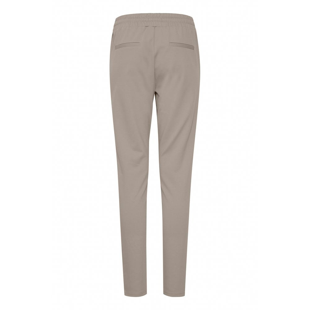 ICHI Gray Polyester Jeans & Pant ICHI Rosy Brown
