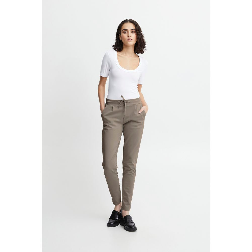 ICHI Gray Polyester Jeans & Pant ICHI Lavender