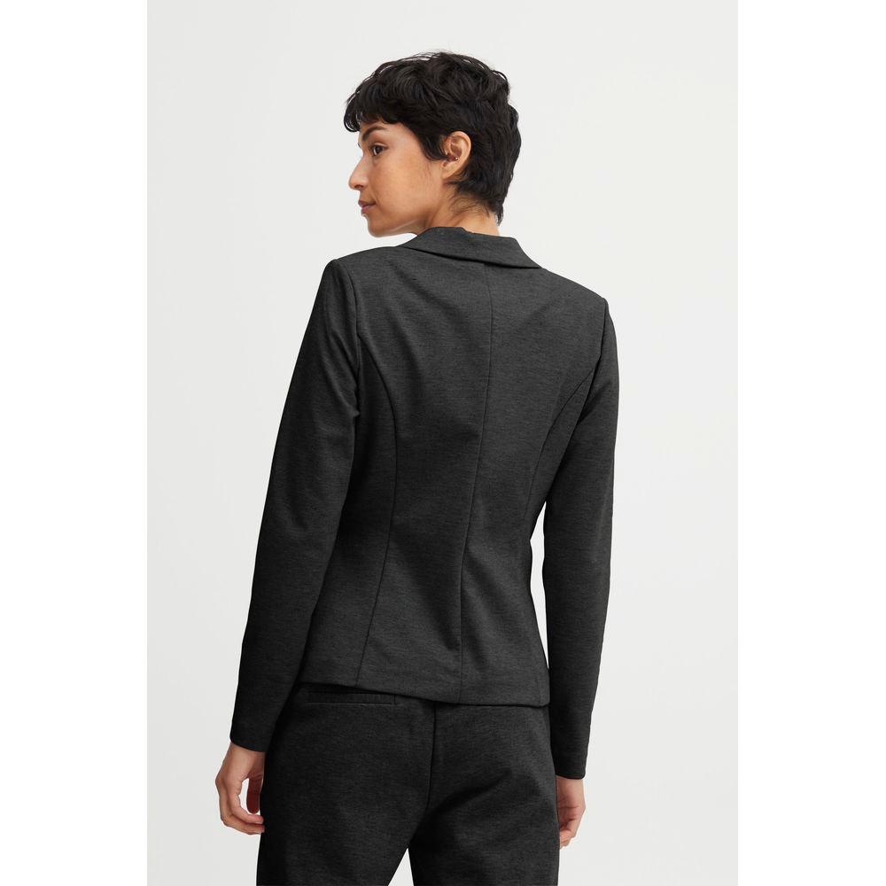 ICHI Gray Polyester Suits & Blazer ICHI Lavender
