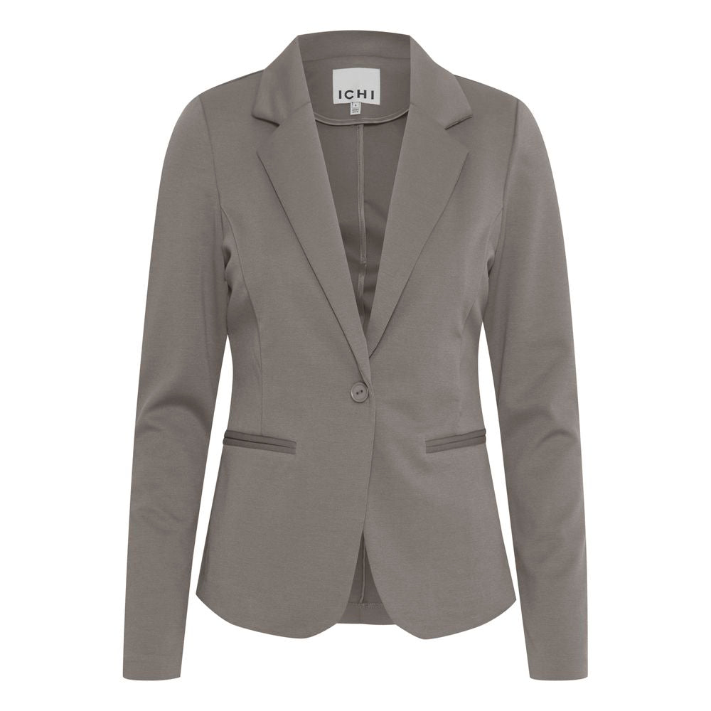 ICHI Gray Polyester Suits & Blazer ICHI Dim Gray
