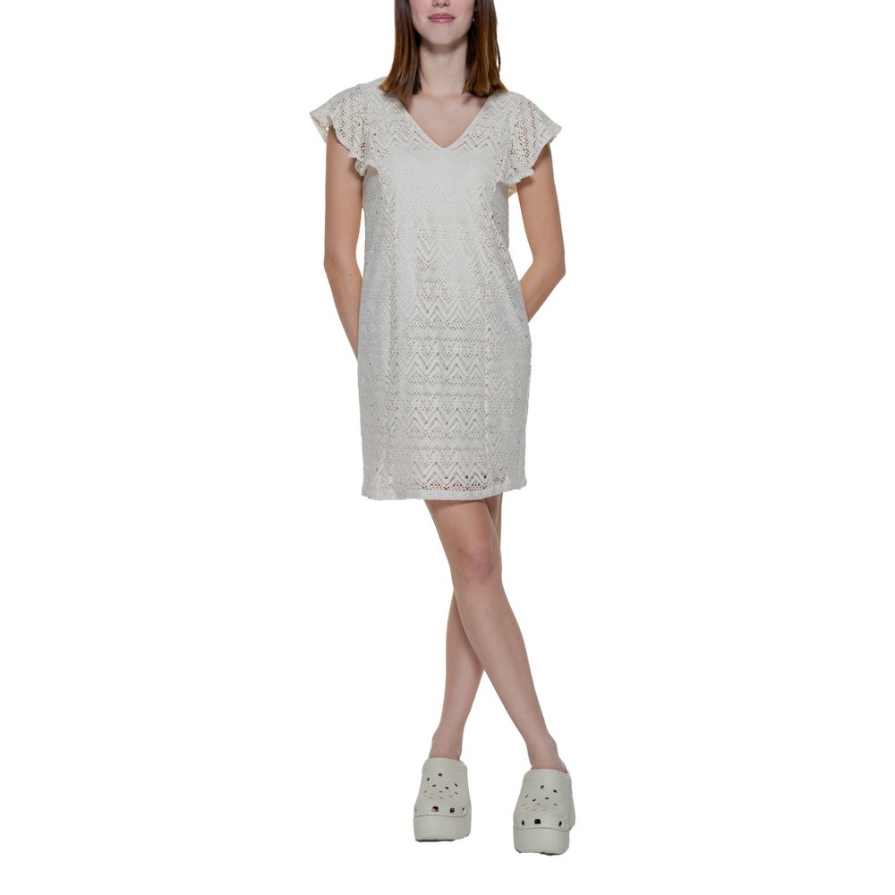 Vero Moda Beige Polyester Dress Vero Moda Gray