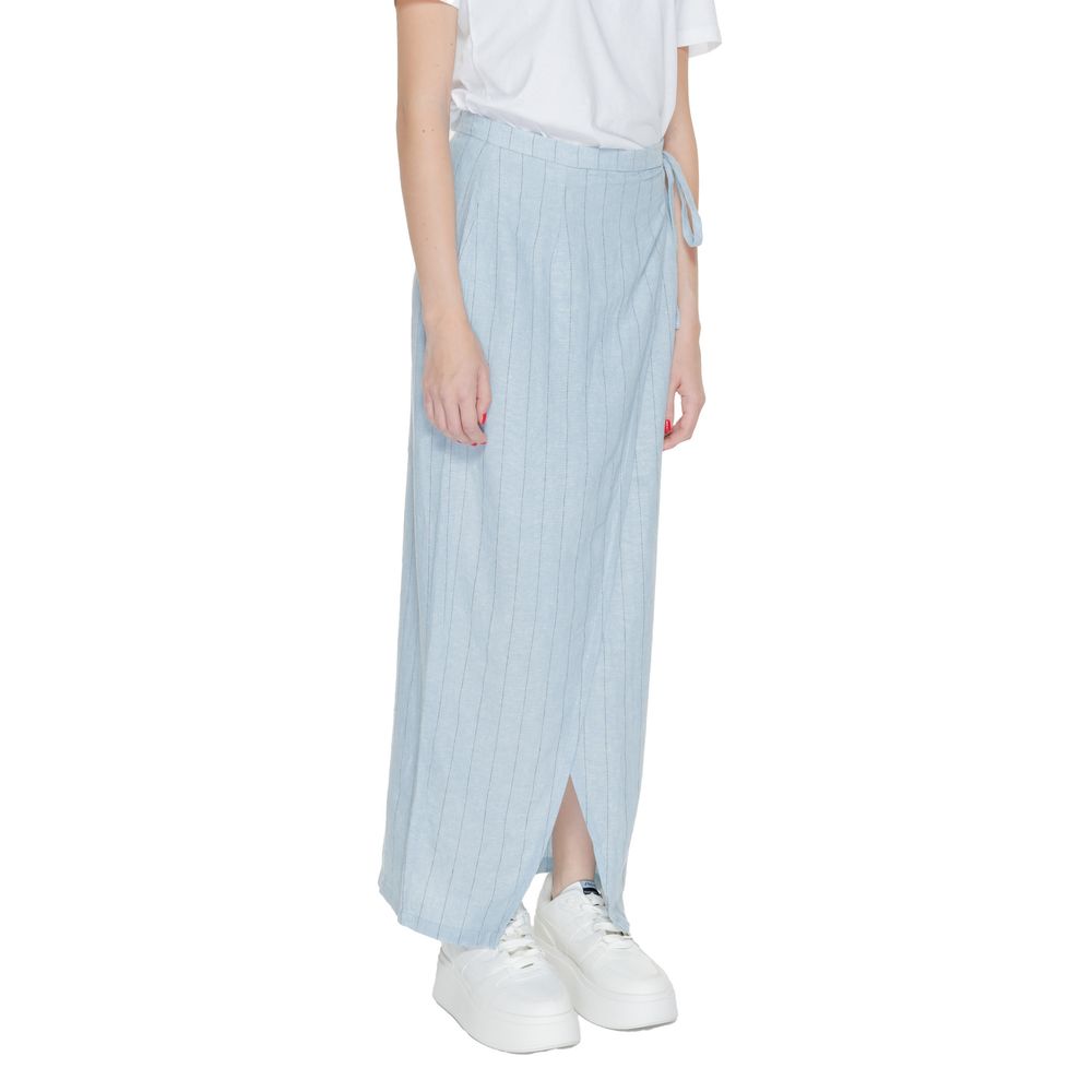Vero Moda Light Blue Linen Skirt Vero Moda Light Gray