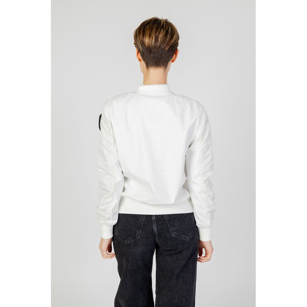 Blauer White Polyamide Jackets & Coat Blauer Light Gray