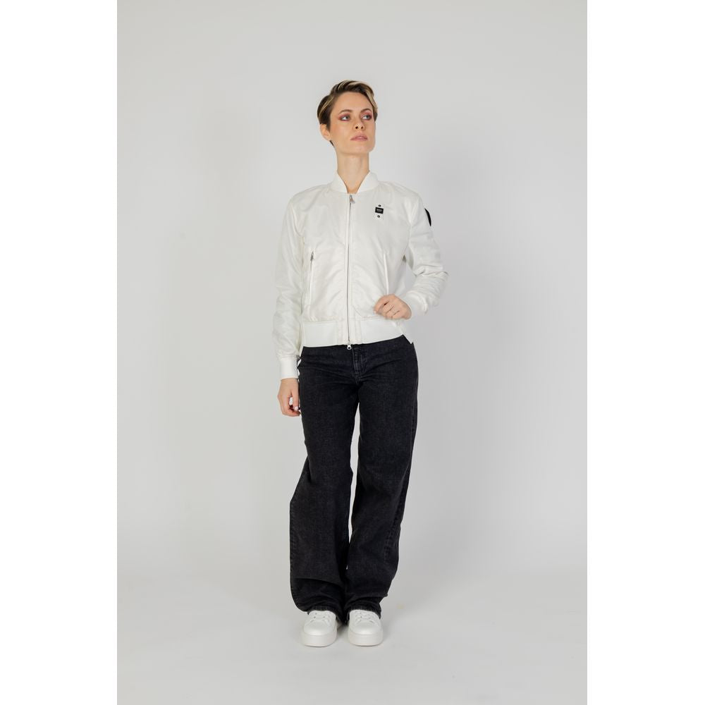 Blauer White Polyamide Jackets & Coat Blauer Light Gray