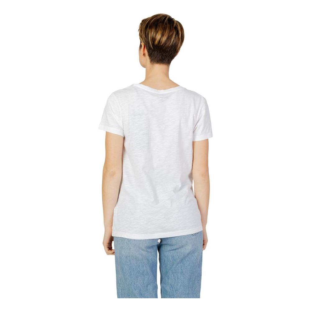 Blauer White Cotton Tops & T-Shirt Blauer Light Gray