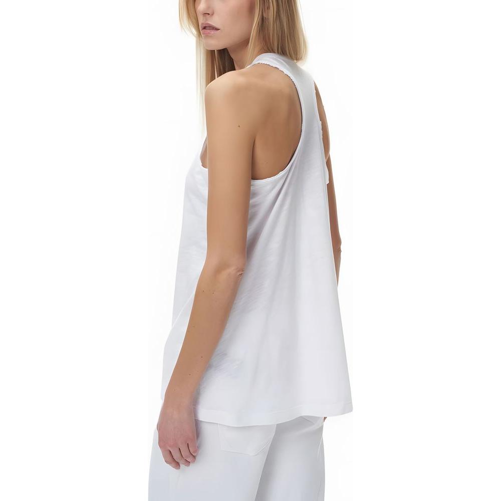 Blauer White Cotton Tops & T-Shirt Blauer Light Gray