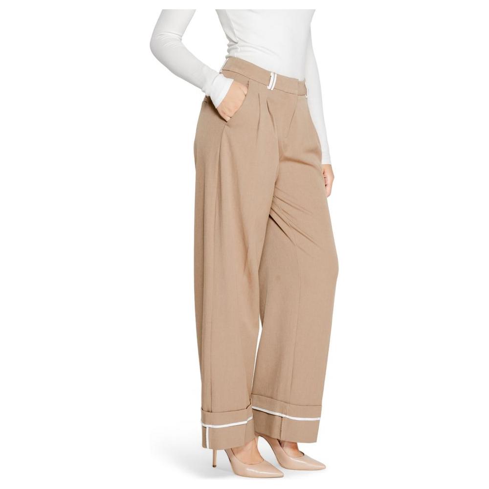 Only Brown Recycled Polyester Jeans & Pant Only Tan