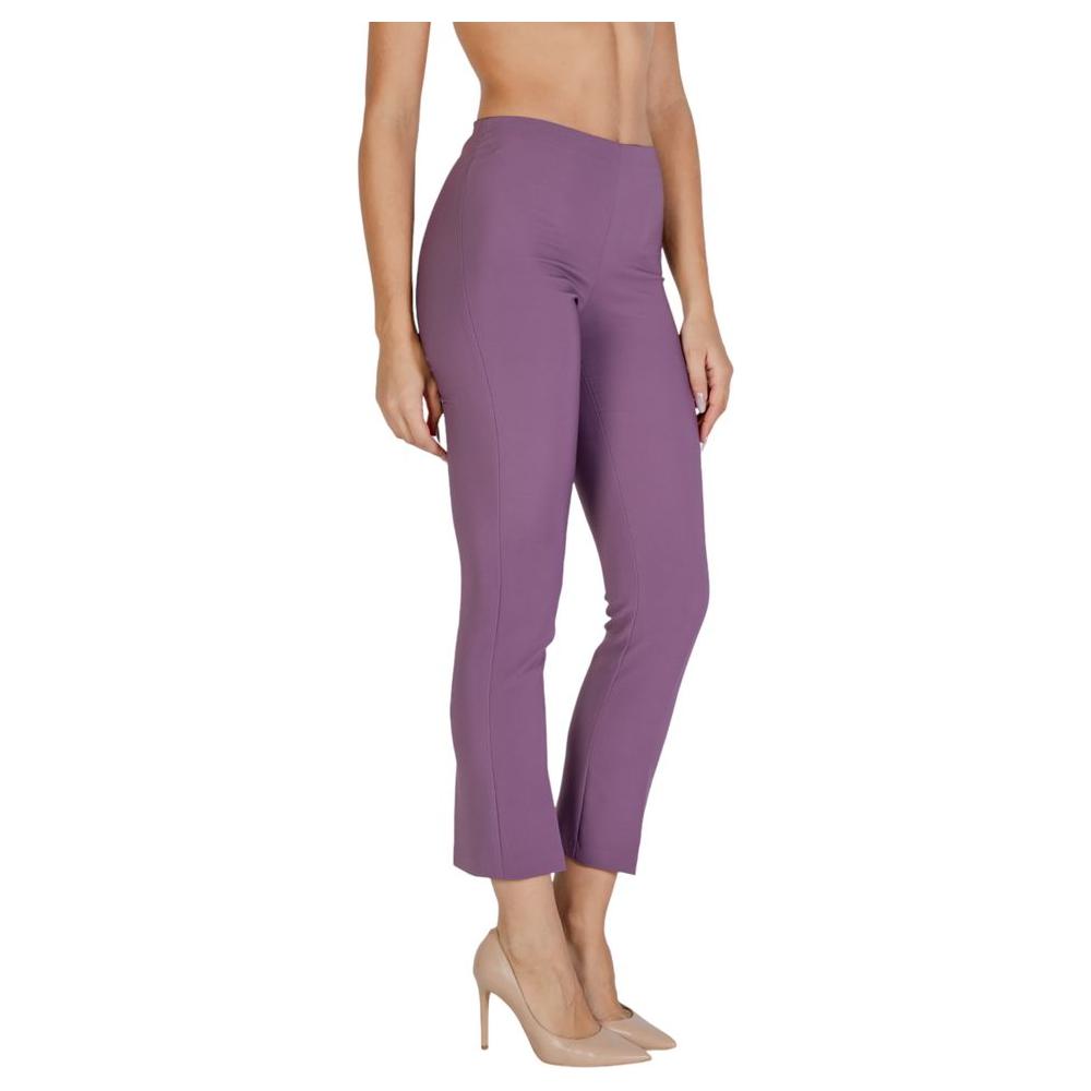 Sandro Ferrone Purple Polyester Jeans & Pant Sandro Ferrone Dim Gray