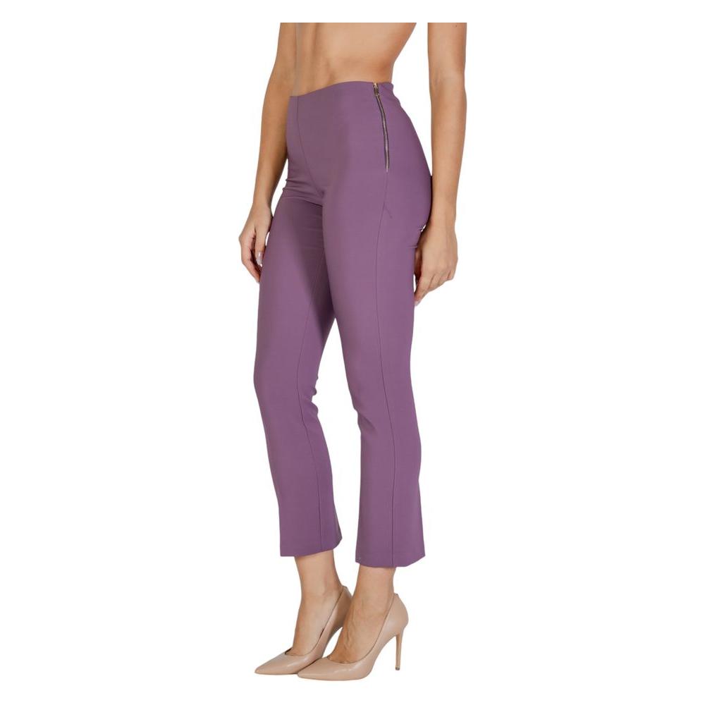 Sandro Ferrone Purple Polyester Jeans & Pant Sandro Ferrone Dim Gray