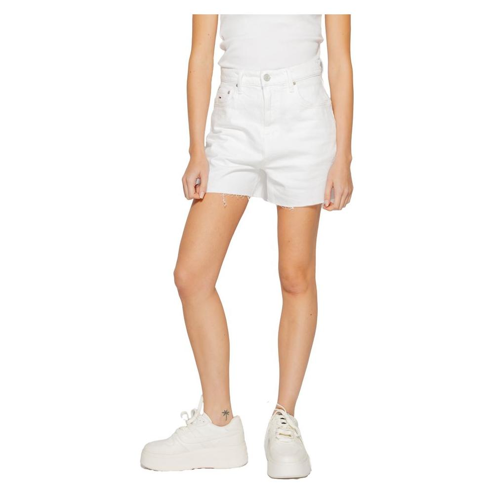 Tommy Hilfiger Jeans White Recycled Cotton Short Tommy Hilfiger Jeans Light Gray