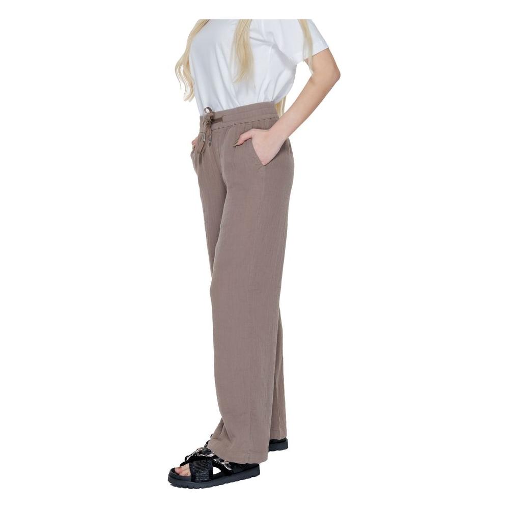 Street One Brown Cotton Jeans & Pant Street One Light Slate Gray