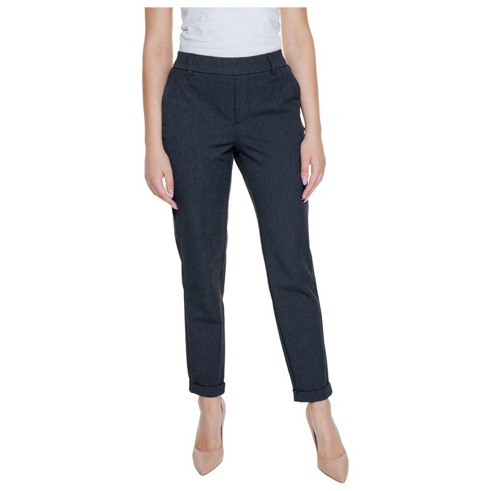 Vero Moda Gray Polyester Jeans & Pant Vero Moda Gray