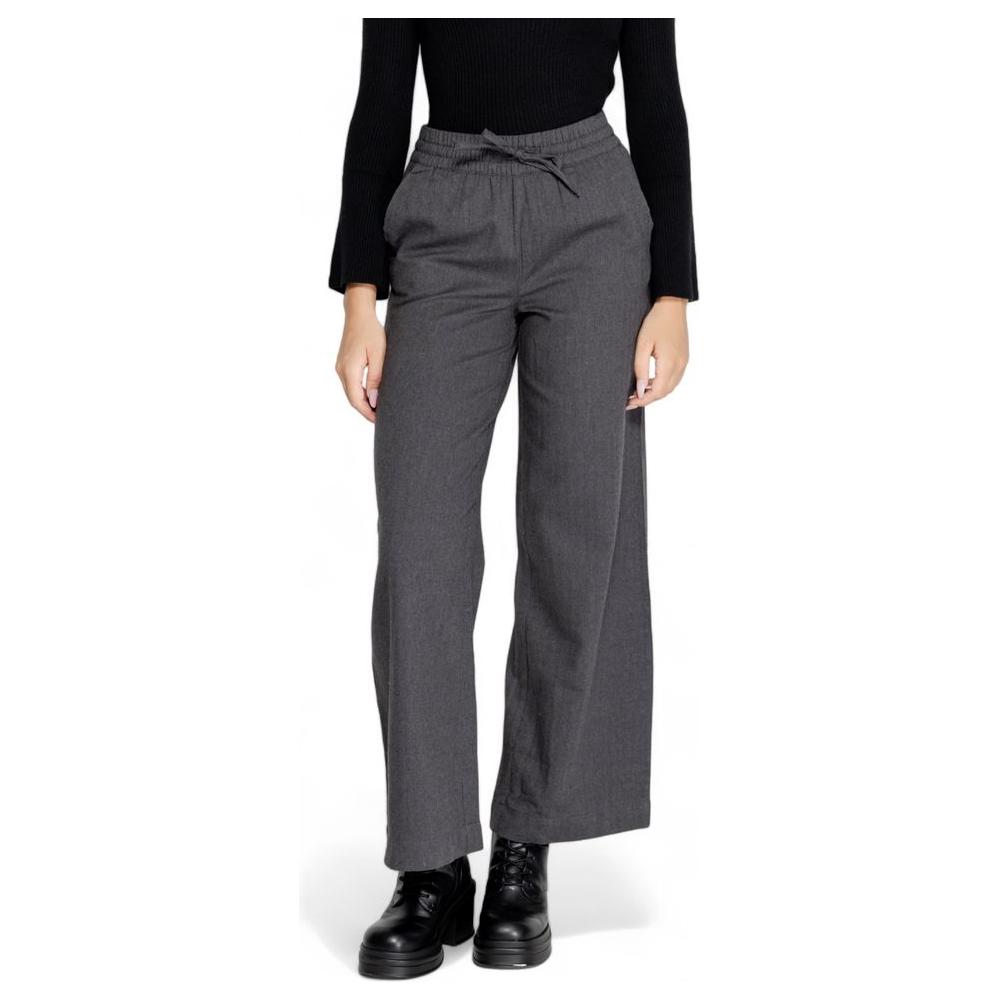 Jacqueline De Yong Gray Cotton Jeans & Pant Jacqueline De Yong Dark Slate Gray