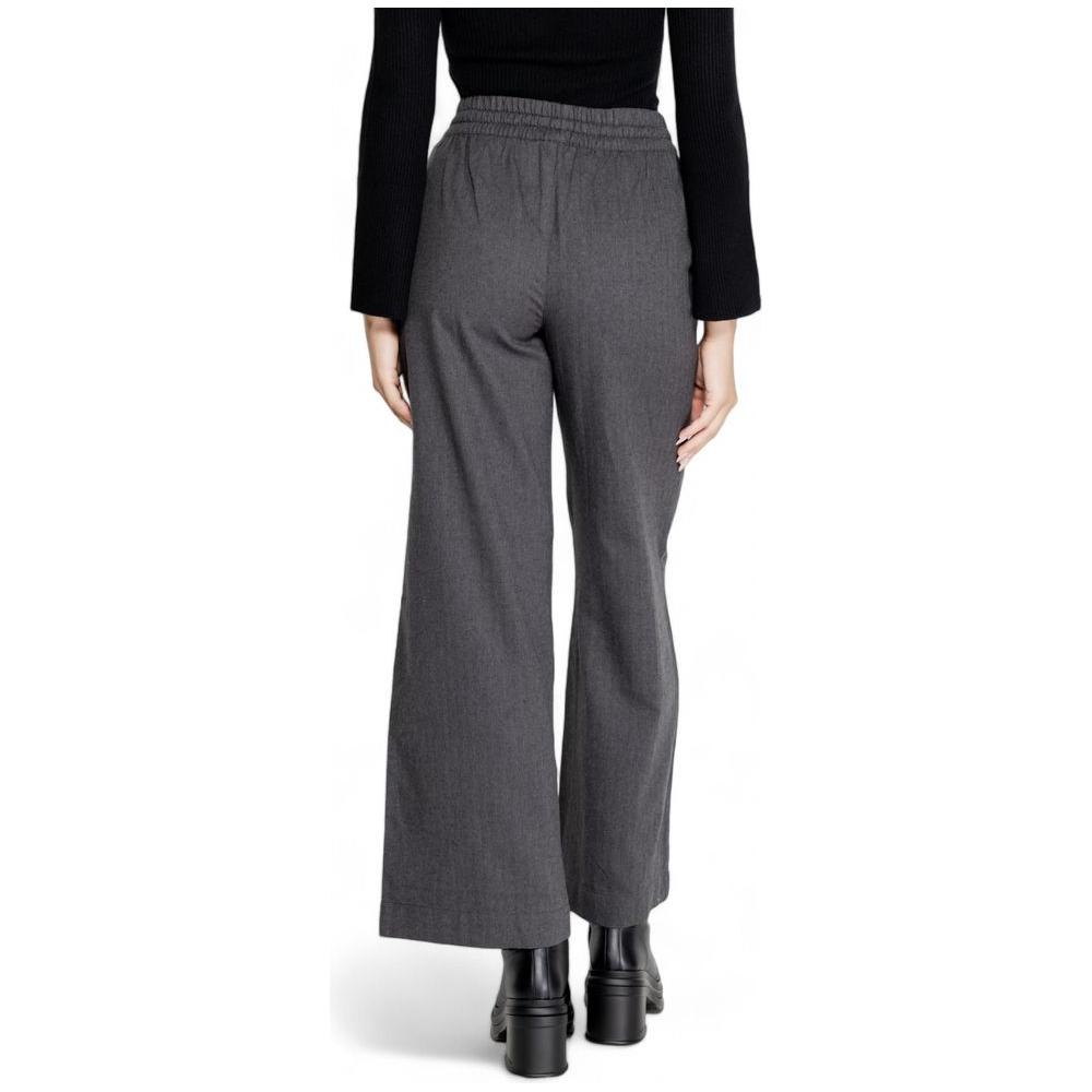Jacqueline De Yong Gray Cotton Jeans & Pant Jacqueline De Yong Dark Slate Gray