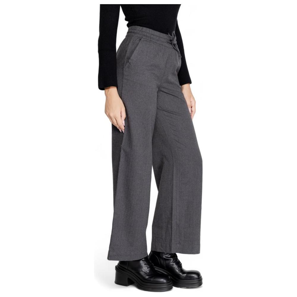 Jacqueline De Yong Gray Cotton Jeans & Pant Jacqueline De Yong Dark Slate Gray