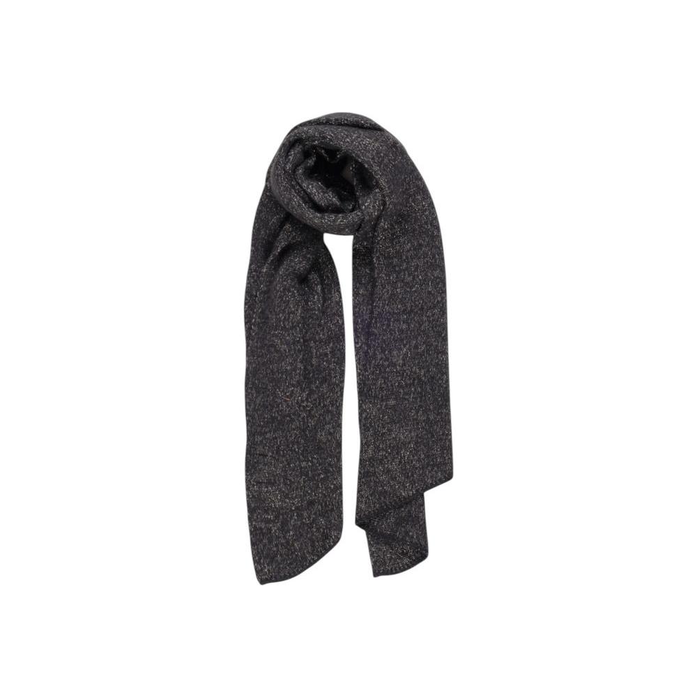 Pieces Black Recycled Polyester Scarf Pieces Dark Slate Gray