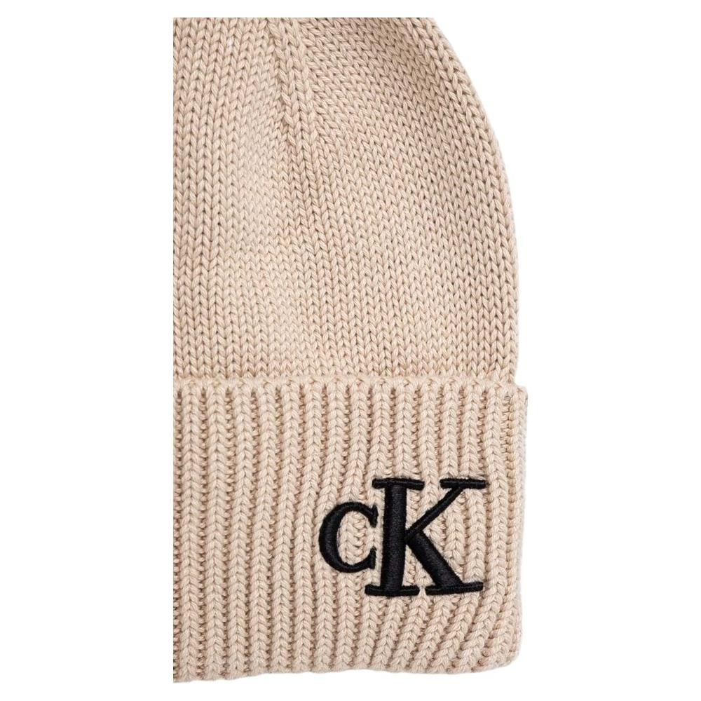 Calvin Klein Beige Cotton Hat Calvin Klein Gray