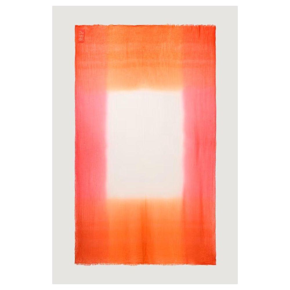 Desigual Orange Polyester Scarf Desigual Tomato