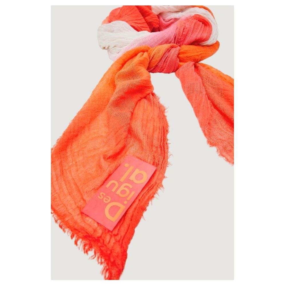 Desigual Orange Polyester Scarf Desigual Tomato