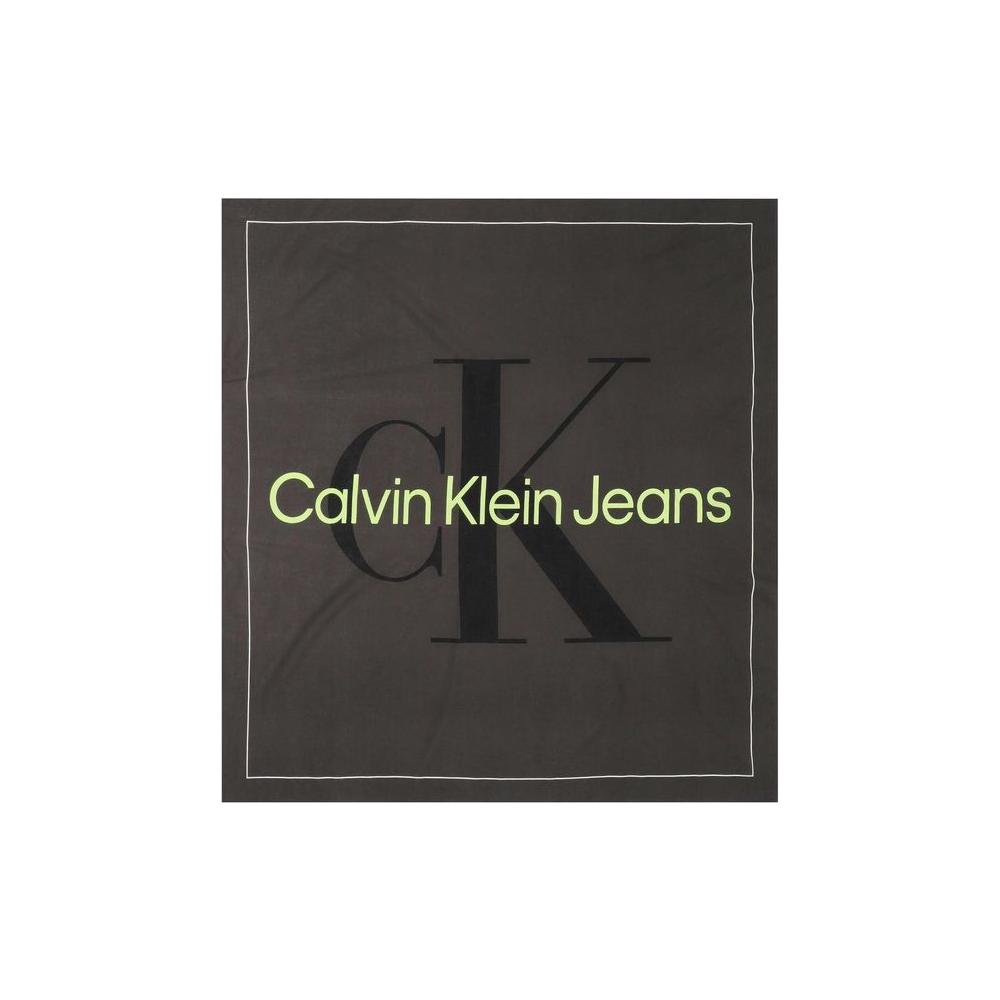 Calvin Klein Black Organic Cotton Scarf Calvin Klein Dark Slate Gray