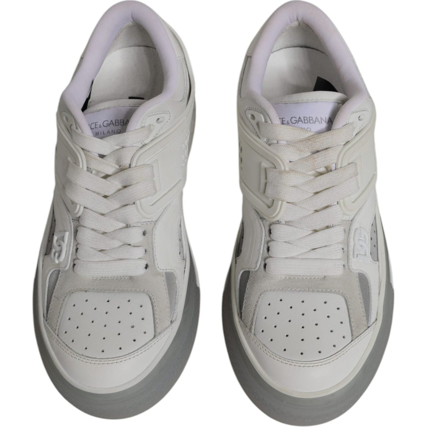 Dolce & Gabbana White DG Logo CUSTOM 2.Zero Sneakers Shoes Dolce & Gabbana Dark Gray