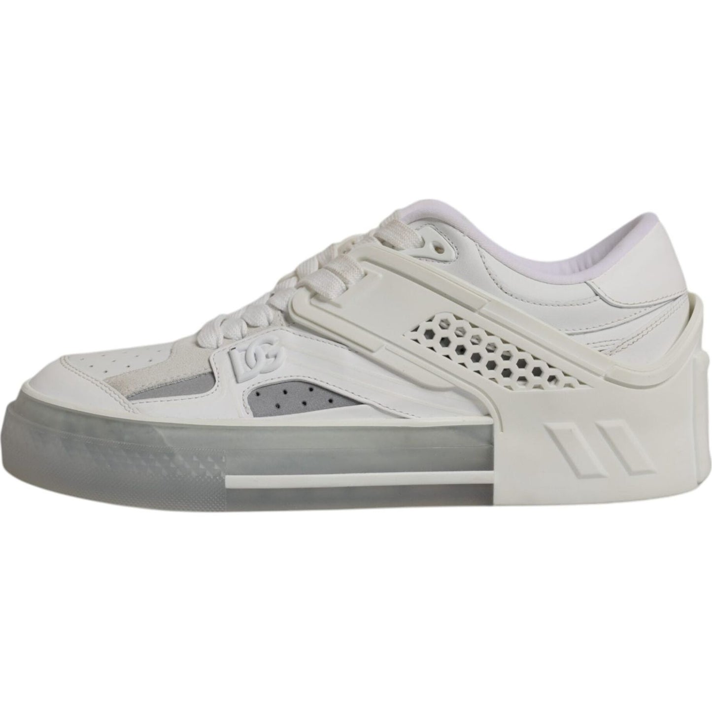 Dolce & Gabbana White DG Logo CUSTOM 2.Zero Sneakers Shoes Dolce & Gabbana Gray