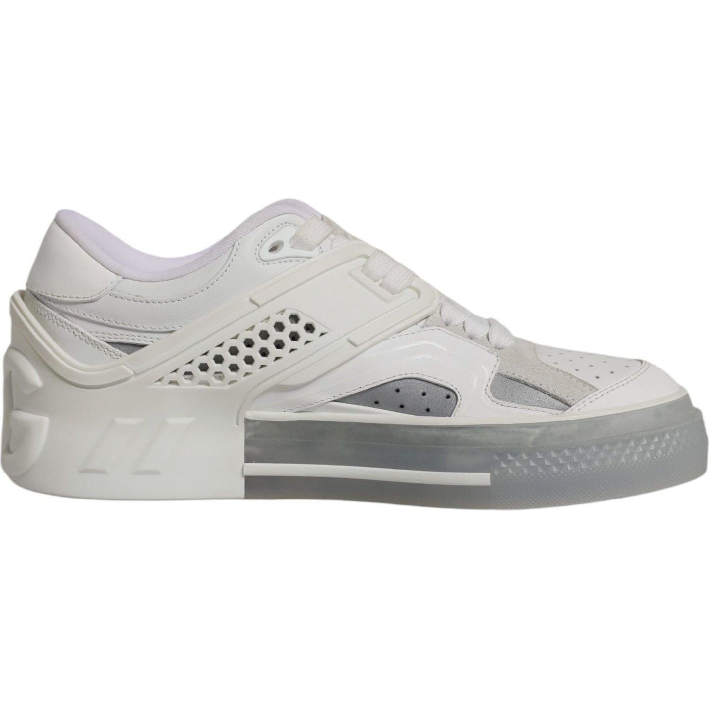 Dolce & Gabbana White DG Logo CUSTOM 2.Zero Sneakers Shoes Dolce & Gabbana Gray
