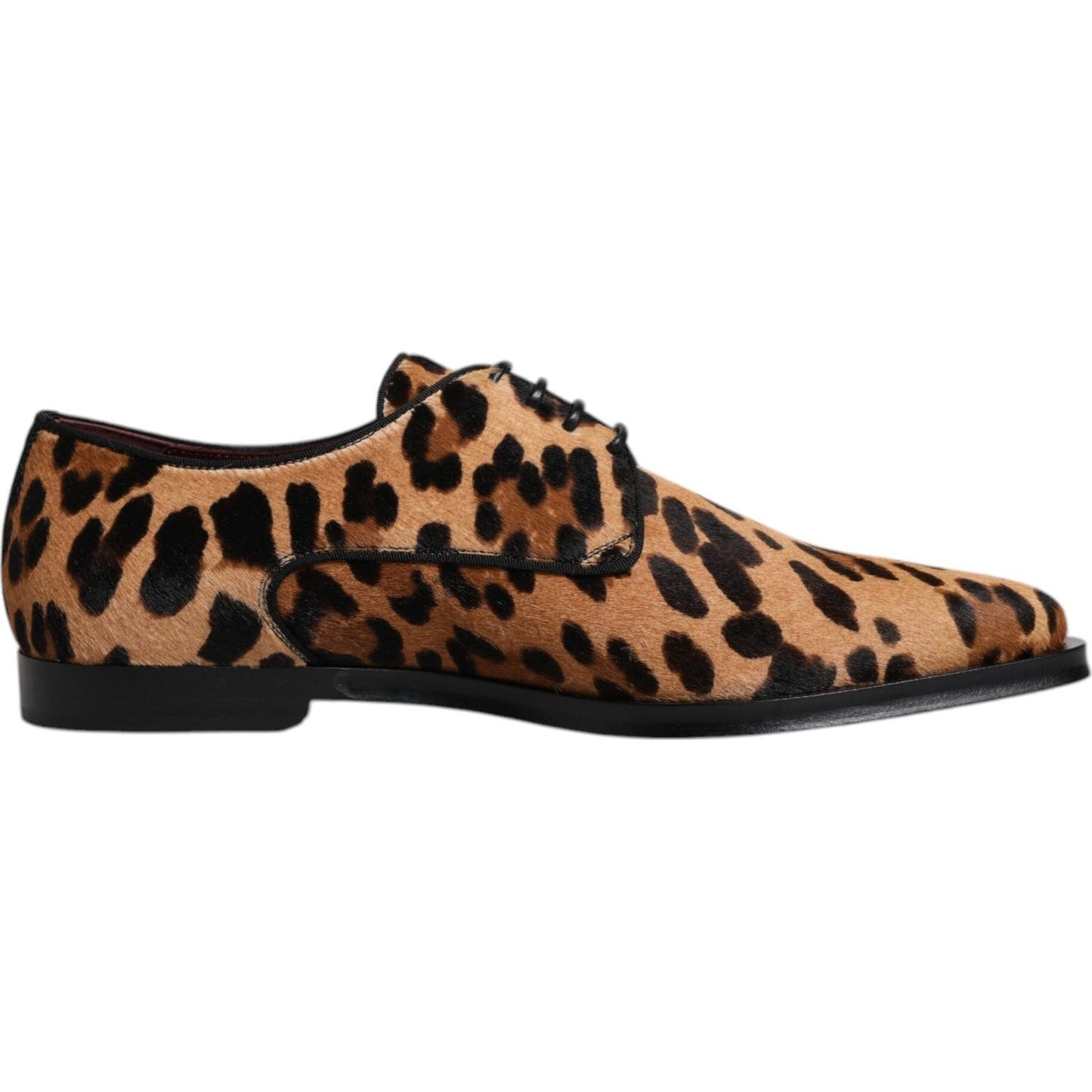 Dolce & Gabbana Brown Leopard Derby Formal Men Dress Shoes Dolce & Gabbana Rosy Brown