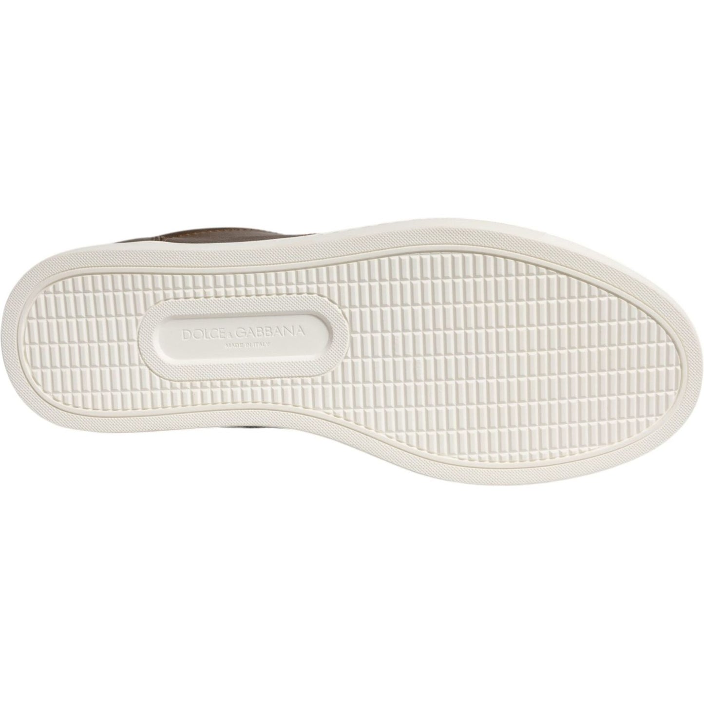Dolce & Gabbana Gold Leather Logo London Men Sneaker Shoes Dolce & Gabbana Light Gray