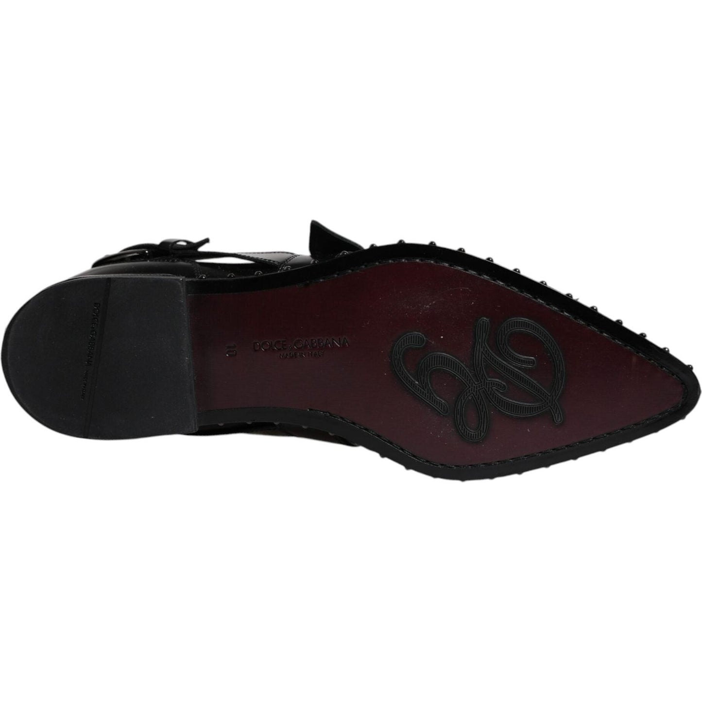 Dolce & Gabbana Black Embellished Derby Monk Strap Shoes Dolce & Gabbana Black