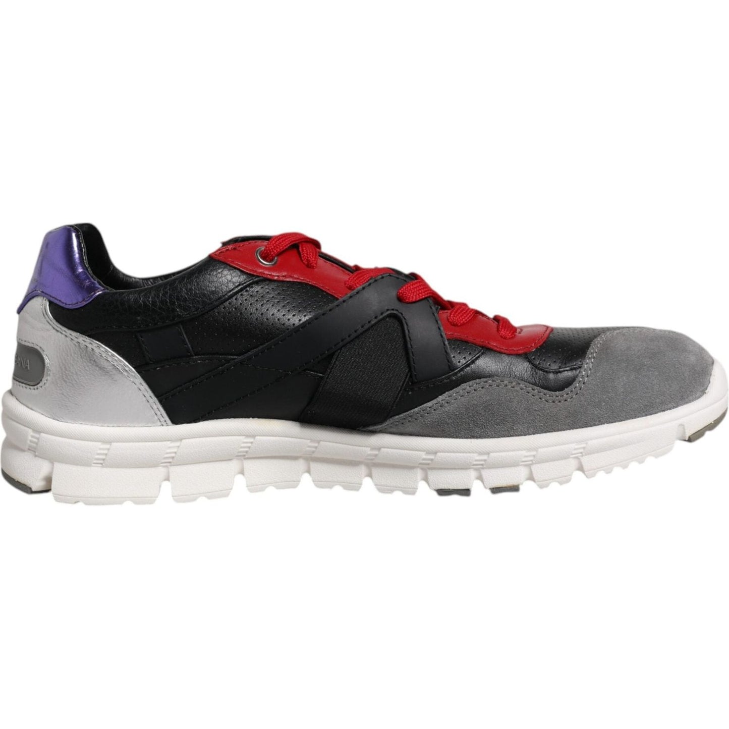 Dolce & Gabbana Multicolor Leather Suede Low Top Sneakers Shoes Dolce & Gabbana Dark Slate Gray