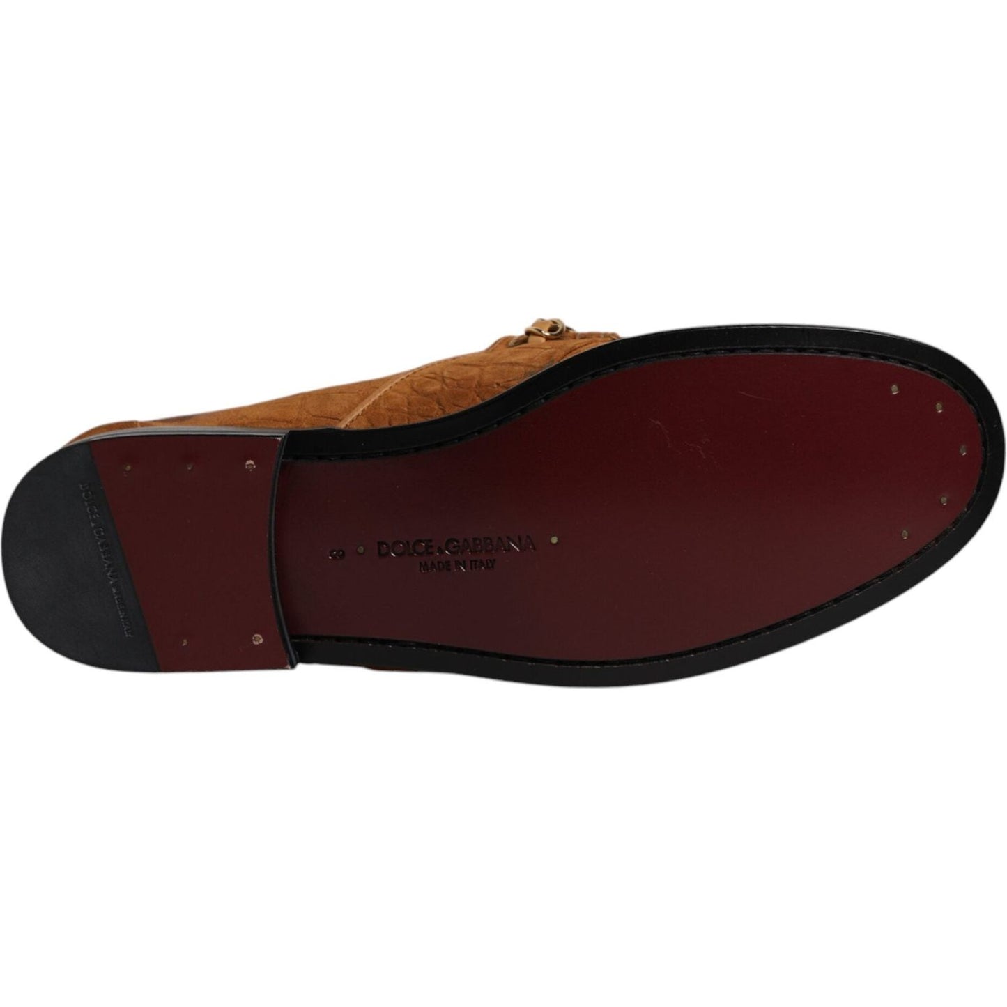 Dolce & Gabbana Brown Suede Leather Loafers Dress Shoes Dolce & Gabbana Black